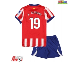 Atletico Madrid Julian Alvarez #19 Primera Equipación Niños 2026-27 Manga Corta (+ Pantalones cortos)
